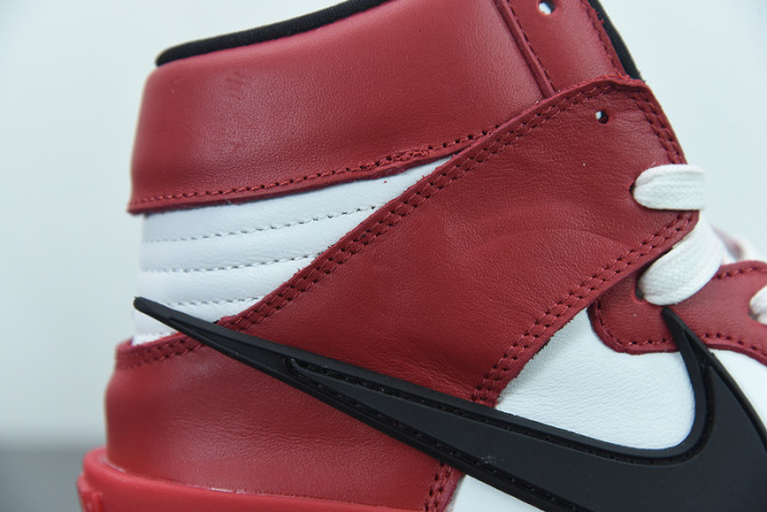 ambush x nike sb dunk high varsity red black white cu7544-102