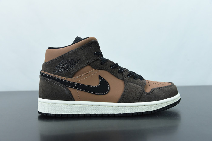 air jordan 1 mid se dark chocolate dc7294-200