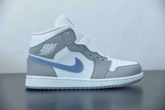 air jordan 1 mid wolf grey aluminum bq6472-105