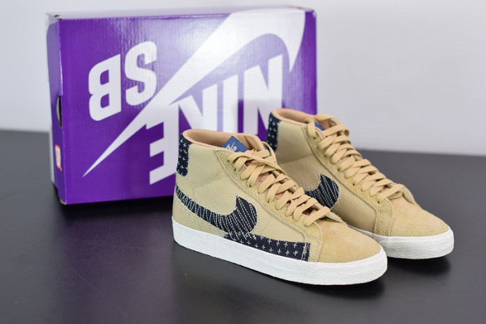 nike sb zoom blazer mid sashiko sesame ct0715-200