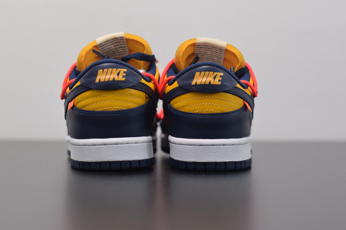 nike dunk low off-white university gold midnight navy ct0856-700