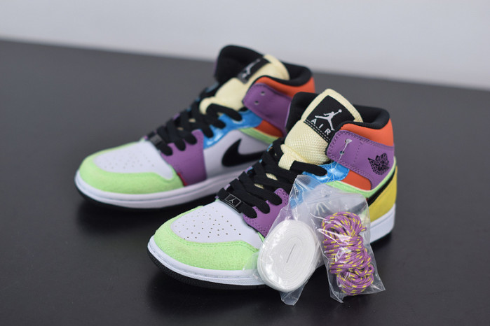 air jordan 1 mid se multi-color cw1140-100