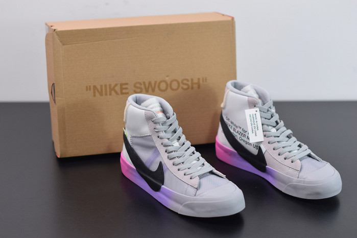 nike blazer mid off-white wolf grey serena "queen" aa3832-002