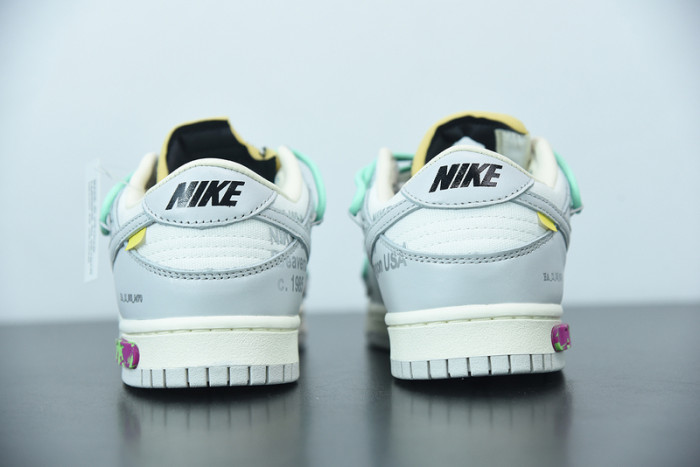 off-white x nike sb dunk low 04 of 50 ow white grey green dm1602-114