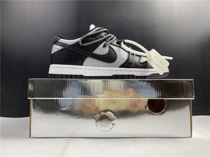 nike sb dunk low off-white black grey ct0856-007