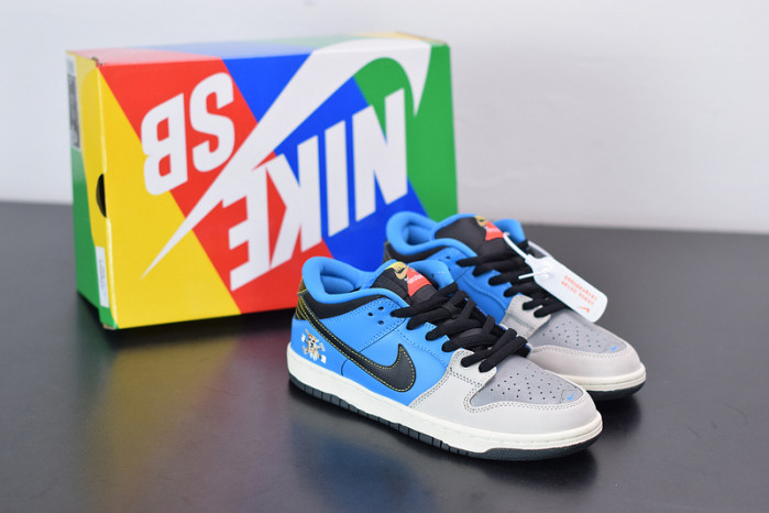 instant skateboard x nike dunk sb low blue white cz5128-400