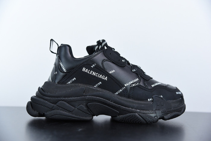 balcia triple s black logo 536737 w2fa1 1090