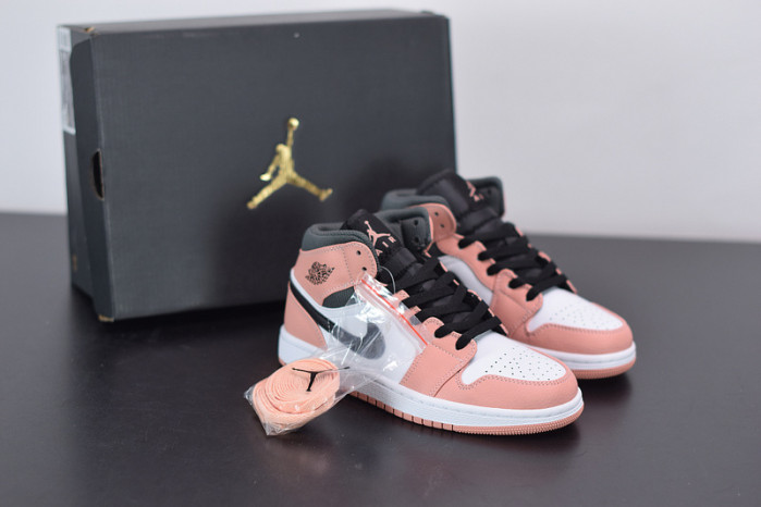 air jordan 1 mid pink quartz (gs) 555112-603