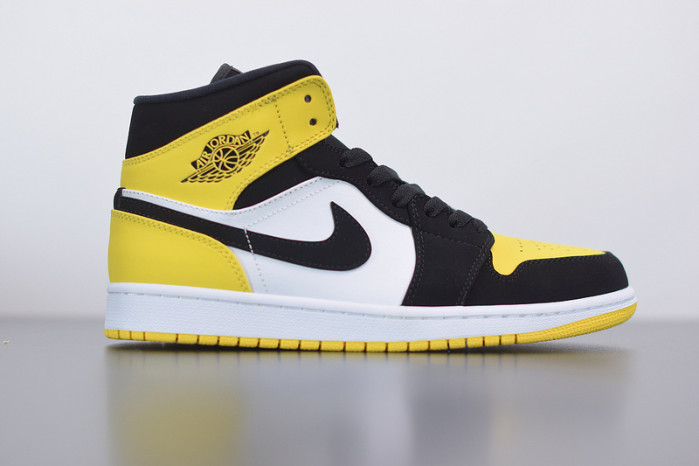 air jordan 1 mid yellow toe black 852542-071