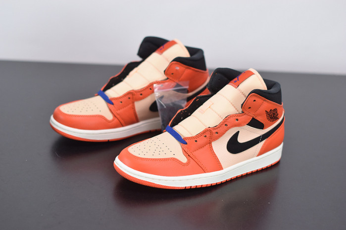 air jordan 1 mid team orange black 852542-800