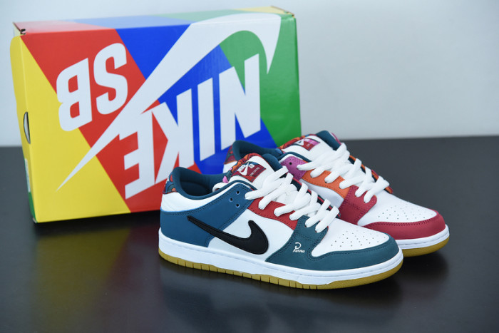 parra nike sb dunk low 2021 dh7695-100