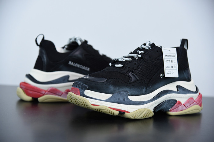 balcia triple s diy black red white 533882 w09o1 1000