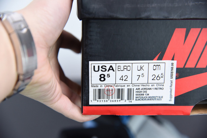 air jordan 1 high og “university blue 555088-134