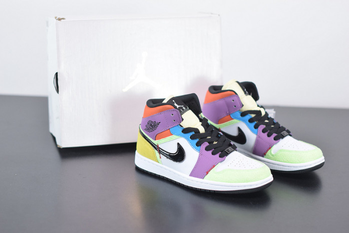 air jordan 1 mid se multi-color cw1140-100