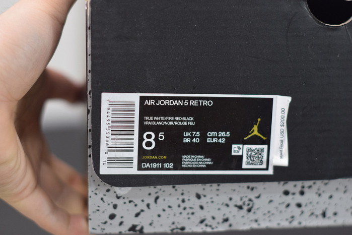 air jordan 5 retro fire red silver tongue da1911-102