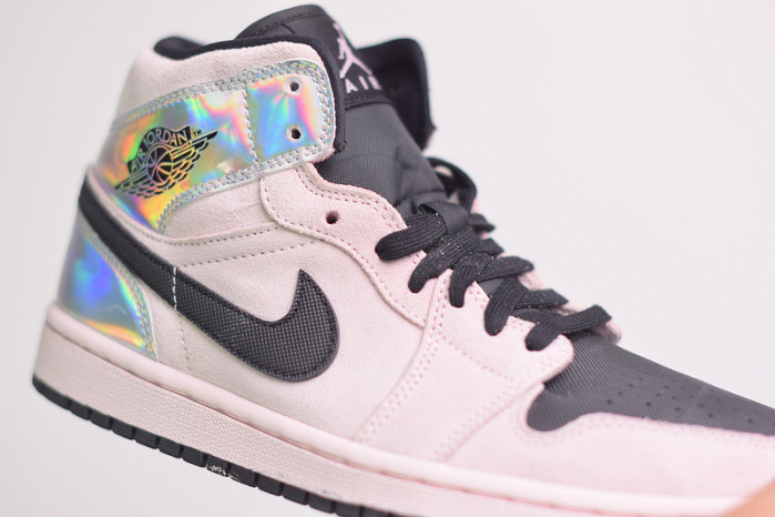 air jordan 1 mid dirty powder iridescent bq6472-602
