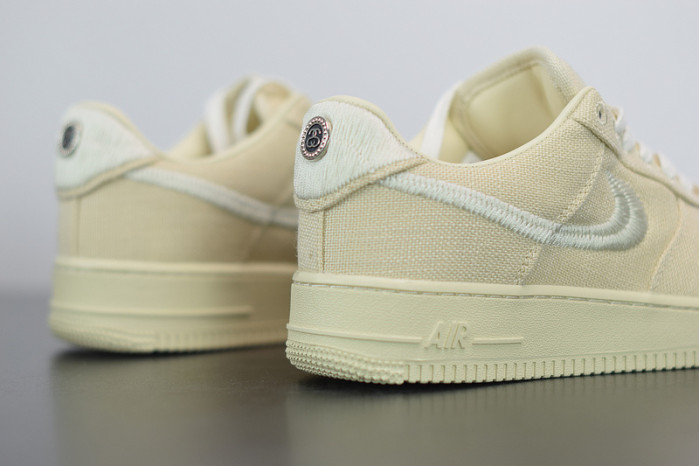stussy x nike air force 1 low “fossil stone” cz9084-200