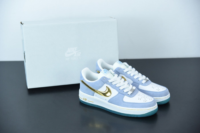 nike air force 1 07 an20 white psychic blue metallic gold ct9963-100
