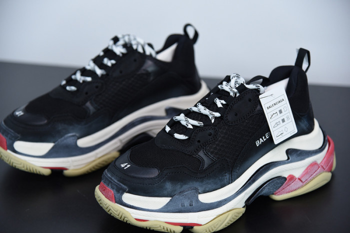 balcia triple s diy black red white 533882 w09o1 1000