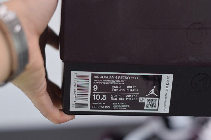 air jordan 4 “psg” cz5624-100