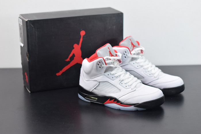 air jordan 5 retro fire red silver tongue da1911-102