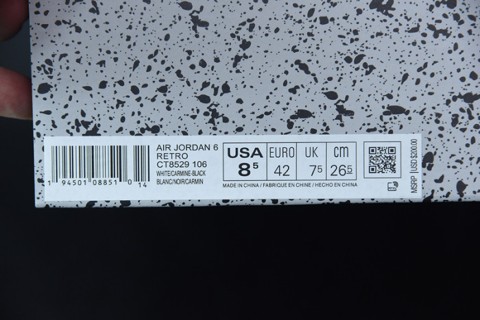 air jordan 6 carmine ct8529-106 2021