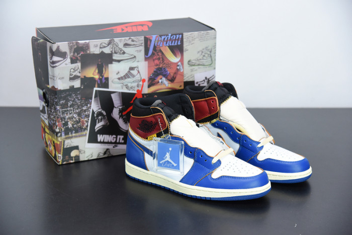 air jordan 1 retro high union los angeles blue toe bv1300-146