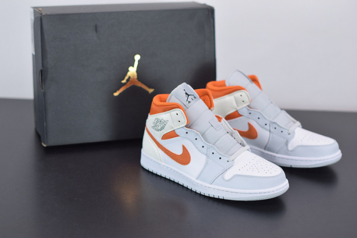 air jordan 1 mid starfish pure platinum cw7591-100