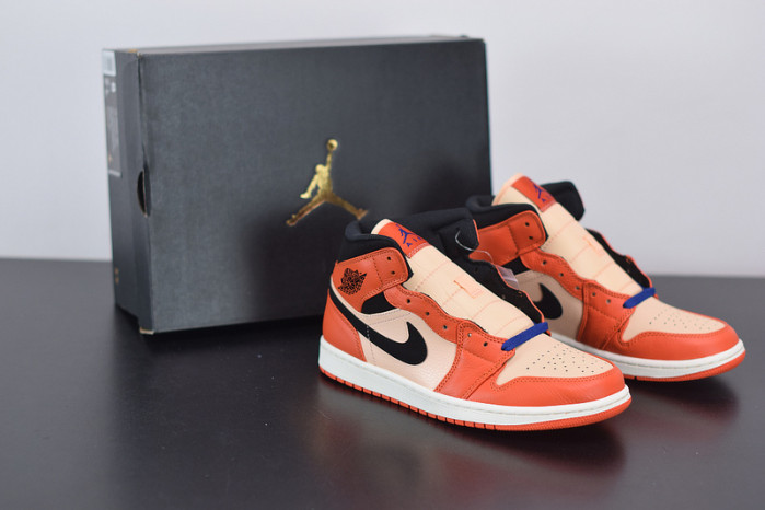 air jordan 1 mid team orange black 852542-800