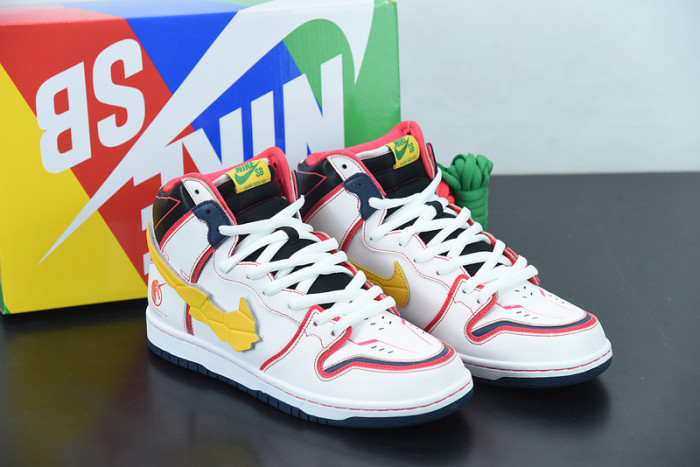gundam x nike sb dunk high “unicorn” dh7717-100