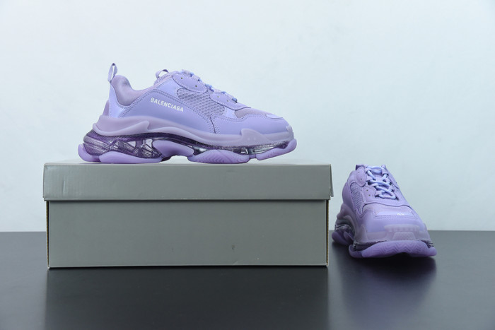 balcia triple s sneaker clear sole purple
