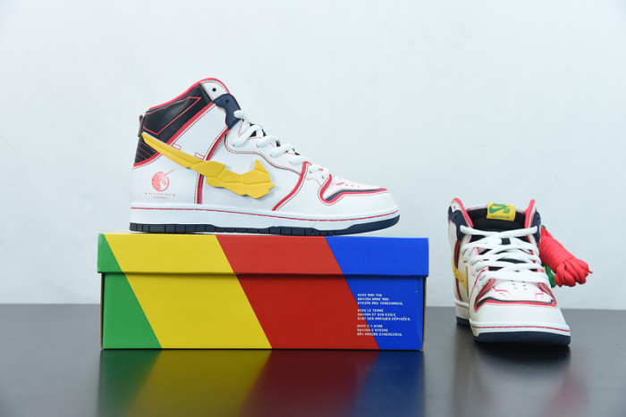 gundam x nike sb dunk high “unicorn” dh7717-100