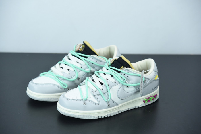 off-white x nike sb dunk low 04 of 50 ow white grey green dm1602-114