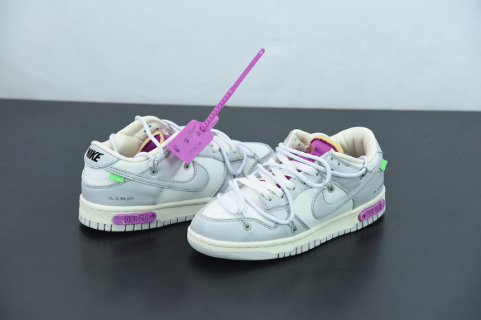 off-white x nike sb dunk low “03 of 50” ow dm1602-118