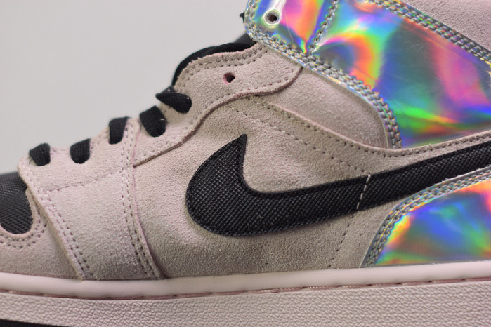 air jordan 1 mid dirty powder iridescent bq6472-602