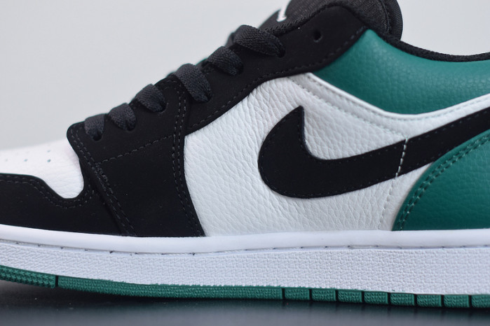 air jordan 1 low white black mystic green 553558-113