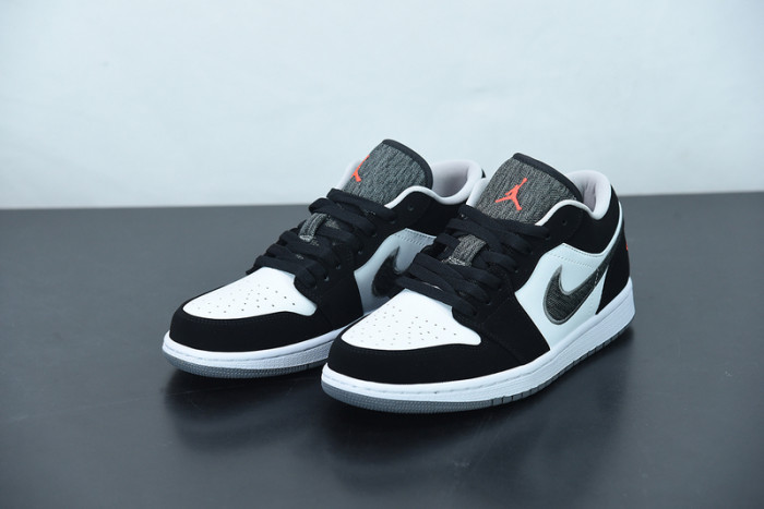 air jordan 1 low black white wolf grey infrared 553558-029