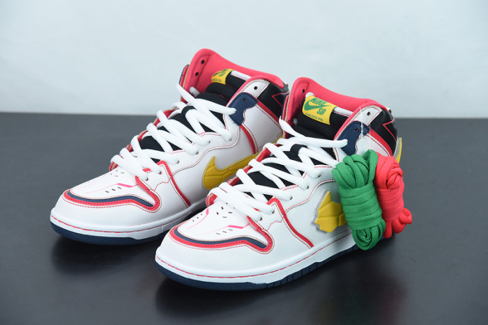 gundam x nike sb dunk high “unicorn” dh7717-100