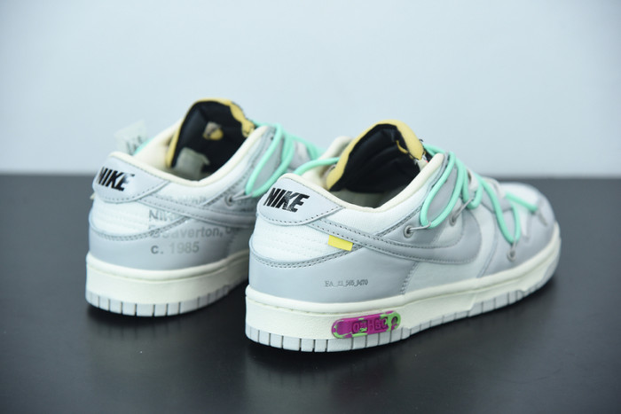 off-white x nike sb dunk low 04 of 50 ow white grey green dm1602-114