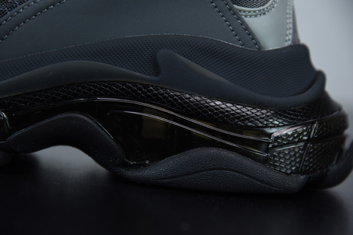 balcia triple s sneaker clear sole dark grey