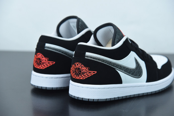 air jordan 1 low black white wolf grey infrared 553558-029