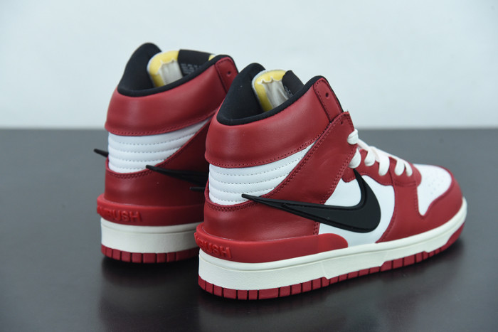 ambush x nike sb dunk high varsity red black white cu7544-102