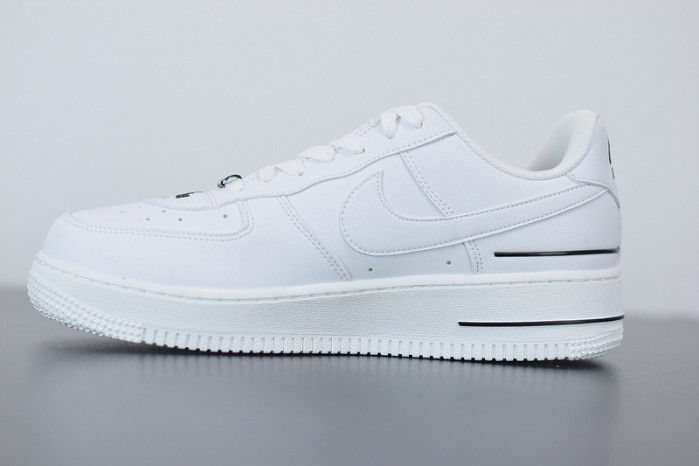 nike air force 1 low double air low white black cj1379-100