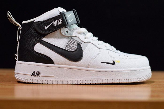 nike air force 1 mid utility white black 804609-103