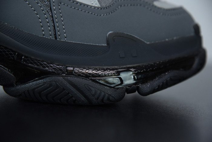 balcia triple s sneaker clear sole dark grey