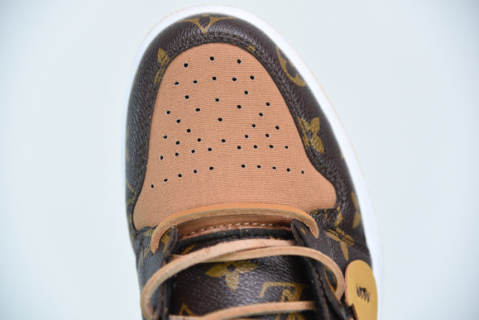 air jordan 1 x off L**is aj1 ow brown orange aq0818-158