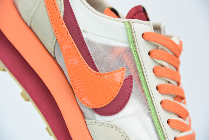 fragment design x sacai x nk ldwaffle orange dh1347-100