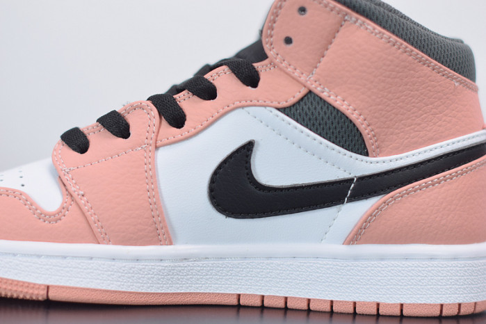 air jordan 1 mid pink quartz (gs) 555112-603