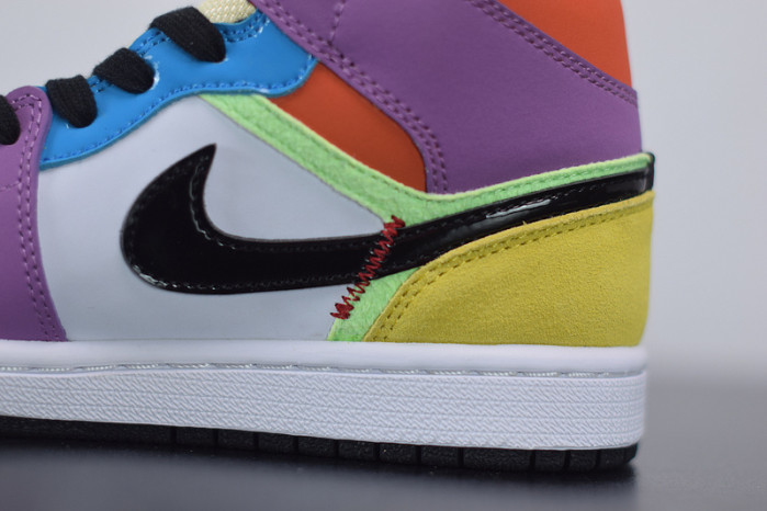 air jordan 1 mid se multi-color cw1140-100