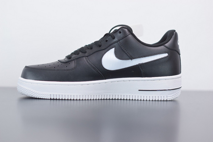 nike air force 1 black cut-out swoosh cz7377-100